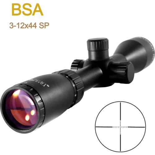 BSA OPTICS AR 3-12X44 SP Hunting Riflescopes Side Parallax Mil Dot Reticle Sight Sniper Gun HuntingOptical Sight For Hunting