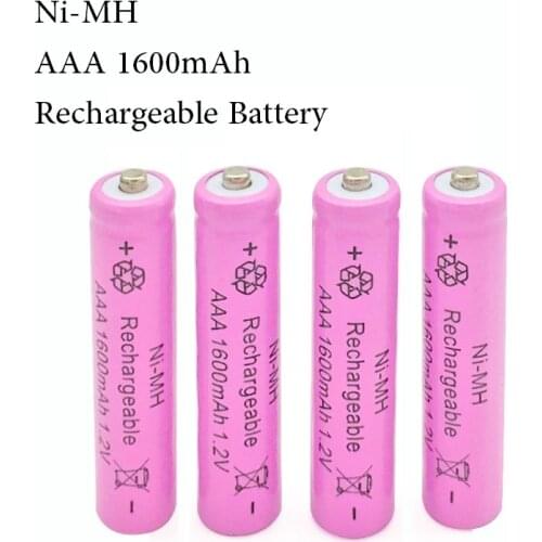 Dinto 4pcs/lot Ni-MH AAA 1600mAh 1.2V Rechargeable Battery for Toy Remote Control for Flashlight Camera Clock