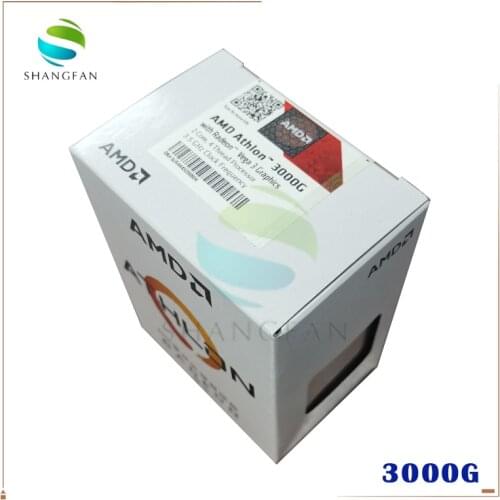 AMD Athlon 3000G X2 3000G 3.5 GHz Dual-Core Quad-Thread CPU Processor YD3000C6M2OFH Socket AM4 New and come with the cooler