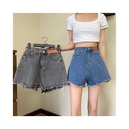 Spring And Summer New Shorts Womens High Waist Fashion A-line Hot Pants Womens Versatile Slim Jeans