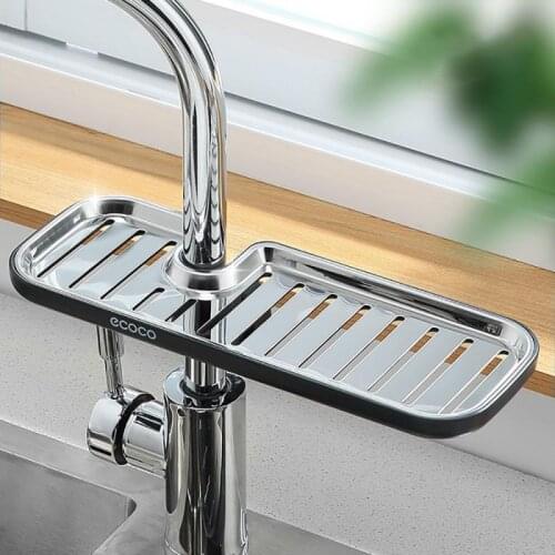Stainless Steel Faucet Rack Kitchen Supplies Artifact Sink Storage Rack Sink Rag Drain Basket Bathroom Shelves Fixture Hardware