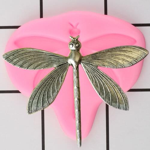 Dragonfly Cupcake Topper Fondant Mold Cookie Baking Cake Decorating Tools Cake Border Silicone Mould Candy Clay Chocolate Molds