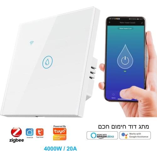 ZigBee Boiler Smart Switch 4000W Water Heater Switches EU US Smart Life Tuya Zigbee2mqtt Compatible Alexa Echo Google Home Voice
