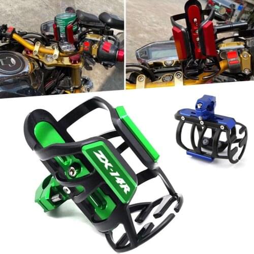 Motorcycle Universal CNC Drink Cup Stand Water Cup Holder Crash Bar Water Bottle For KAWASAKI ZX-14R ZX14R zx 14r With logo
