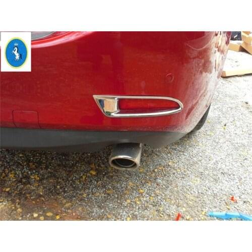 Yimaautotrims Bright Accessories ABS Rear Fog Light Lamp Cover Trim Protection Kit For Mazda 6 Atenza Sedan 2013 2014 2015