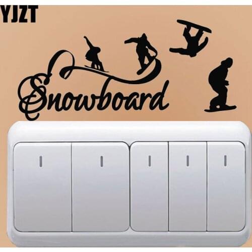 YJZT Snowboard Wall Decal Stickers Decor For Bedroom Vinyl Sports Nursery Art 8SS2244