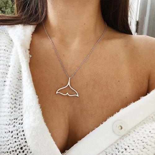 2018 Retro Mermaid Tail Women Fishtail charm Choker Long Necklace Jewelry collana Bijoux Femme Joyas mujer Collier ras du cou