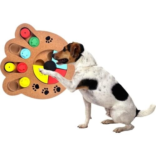 1 X Pet Dog IQ Training Interactive Food Dispensing Toy Puzzle Feeder Bone/Claw