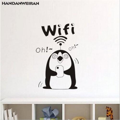 1PCS Cartoon childrens room bathroom decoration wall stickers WIFI sticker window shop decoration stickers DIY removable