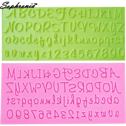 Sophronia M420 1 pcs Russian Alphabet Cake Decorating Silicone Cake Molds Gumpaste Chocolate Candy Resin Moulds 18.3*8.3*0.5cm