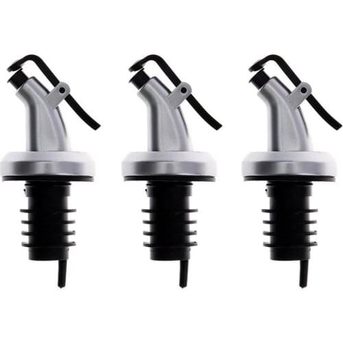 3Pcs Oil Vinegar Bottle Stopper Spout Leakproof Nozzle Dispenser Wine Pourer