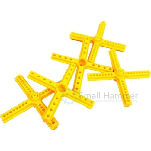 50pcs Yellow cross bar Double cross bar Technical building block parts