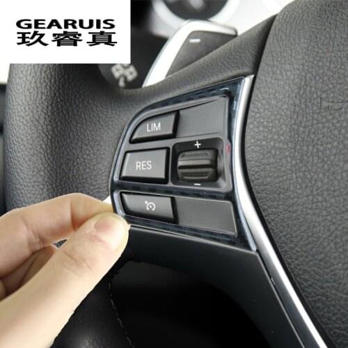 For BMW F20 F21 F30 F34 F32 Accessories Interior Carbon Fiber Auto Steering Wheel Buttons frame Stickers Covers Trim Decoration