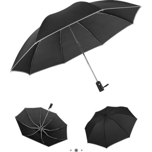 Automatic Umbrella Reverse Folding Business Umbrella With Reflective Strips Outdoor Activities Rainy Day Essential Tools