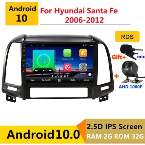 Android 10 Car DVD Multimedia Player GPS For Hyundai Santa Fe 2 2006 2007 2008 - 2012 audio auto radio stereo navigation