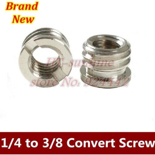 Free shipping 500PCS camera accessories Female 1/4 to Male 3/8 Convert Screw Adapter for Tripod and Monopod Ballhead DSLR SLR