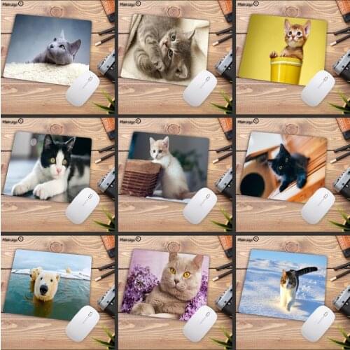 Mairuige Big Promotion Anti-slip PC Computer Gaming Natural Rubber Cute Cat Picture Mousepad Gamer Mouse Mat for PC Laptop Mouse