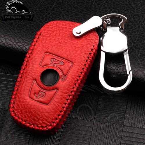 Genuine Leather Car Key Case Cover for BMW 520 525 f30 f10 F18 118i 320i 1 3 5 7 Series X3 X4 m3 M4 M5 Protective Car Key Shell