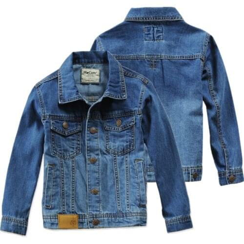 Denim Coat For Boys Fashion Brand Design Kids Causal Jeans Coat For Teen Boys 110-160CM Children Outerwear Spring/Summer LC095-2