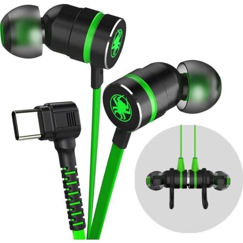 Games headphones TYPE C G20 hammerhead Bass earphones with mic Gaming Headset for PUBG gamer Play 2.2M wired Earphone for phone