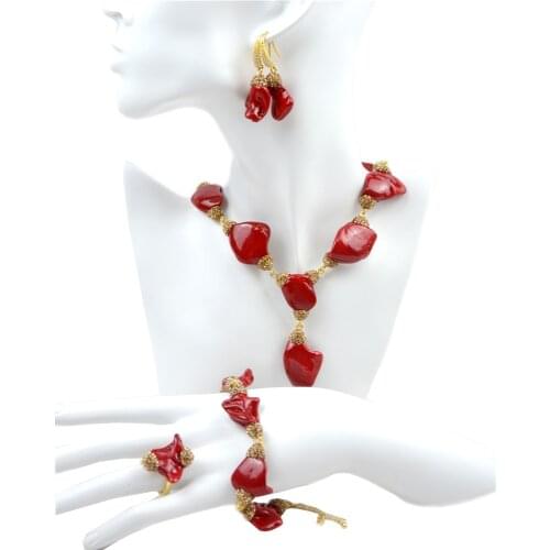 4pcs Jewelry Set Baroque Freshwater Pearl Necklace Bracelet Earrings Ring Gold Color Crystal Pendant Bridal Wedding Party Gifts