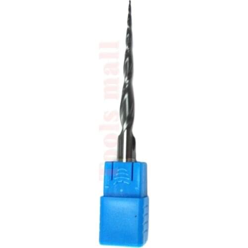 1pc HRC55 R0.5*D8*47*100L*2F Tungsten solid carbide Coated Tapered Ball Nose End Mills taper and cone endmills