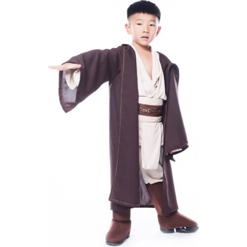 Kids Boys Movie Jedi Cosplay showing cloth Children Halloween warrior Costumes Carnival Masquerade masked ball dress