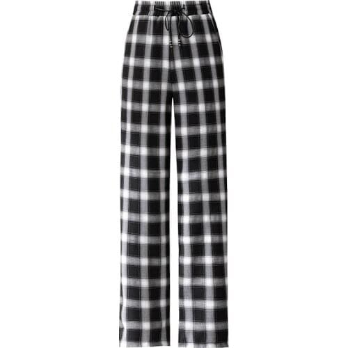 LYFZOUS Women's Plaid Trousers