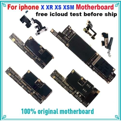 64GB 128GB 256GB With Face ID/No Face ID for iPhone X XR XS XS Max Motherboard unlocked,100% Original for iphone x r Logic board