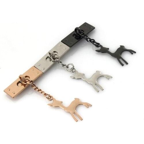 1pcs Metal Deer Shape pendant Fashion Bag decoration Buckle for Handbag Bag Purse Luggage Hardware Closure Bag Parts Accessories