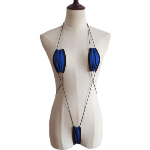 Micro bikini swimwear women swimsuit one piece biquini bikinis Sexy String Square Color matching bead Backless Thong Beach spa