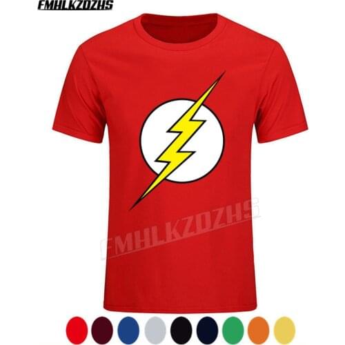 The BIG BANG Theory T-SHIRT the flash print and men t shirts hot selling casual Tee shirt XS~3XL cotton clothing Super hero H101