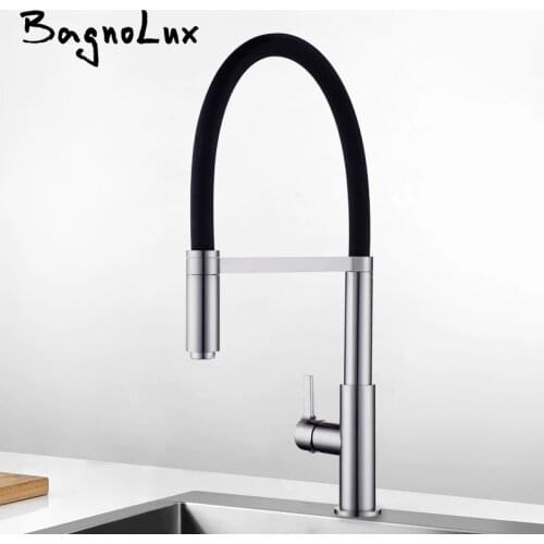 100% Solid Brass Single Handle Pull Out Spout Mixer Sink Tap With Brass Sprayer Pull Down Kitchen Faucet Swivel 360 Degree