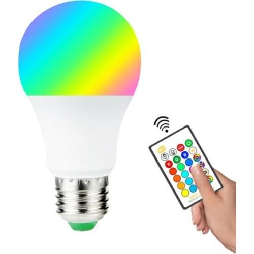Newest LED Lamp RGB LED Bulb E27 RGBW Dimmable Ampoule LED Smart Lights For Home Holiday Decoration With Remote Control Hot Sale