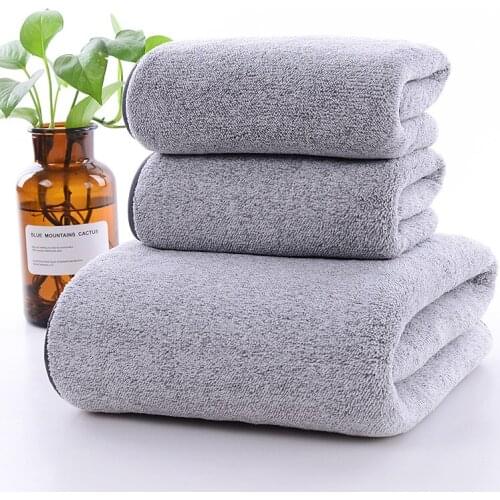 2020 Newest 3pc/set Bath Towel Polyester Bathroom Towel Set Hand Face Towel Soft Shower Sauna Men Women Toalla For Adults
