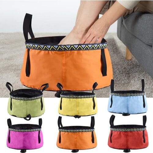 Outdoor Hiking Camping Washbasin Folding Travel Fishing Basin Foot Bath Sink Washing Basket Spa Foot Bath Bucket Water Container