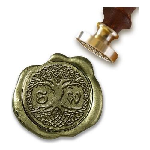 Personalized Monogram 2-Initial Custom Wax Seal Stamp 1" Die- #R916 Celtic Family Tree