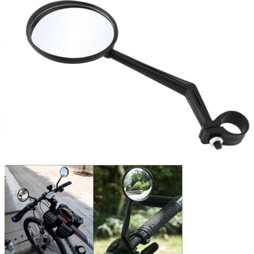 Adjustable Convex Bicycle Rearview Handlebar Mirror with Self-Fixing Ring for Handlebar Inner Diameter of 15-33mm