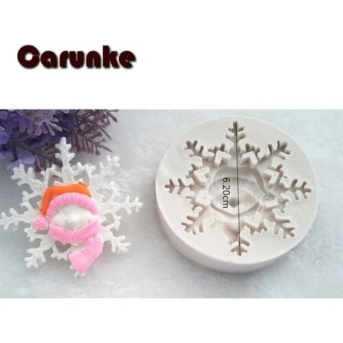 Christmas snow Santa Claus Silicone molds fondant molds cake decorating tools chocolate gumpaste mold Christmas cake mould