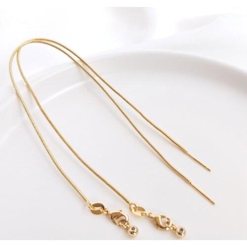 Strengthen Color Retention 14K True Gold Filled Universal Adjust Copper Bracelets Simple DIY Jewelry Making Accessories