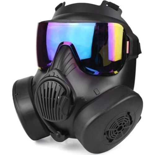 Protective Tactical Respirator Mask Full Face Gas mask for Military Airsoft Shooting Hunting Riding CS Game Cosplay Protection