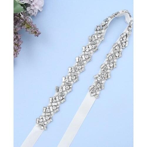 100% Handmade Women Bridal Belt Beaded Wedding Belt Pearls Rhinestone Belt Pearl Bridal Belt Silver Sparkle Belt Satin Sash Belt
