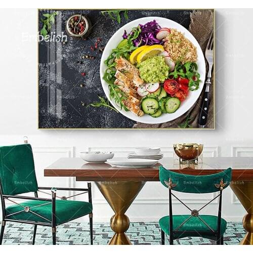 1 Pieces Raw Chicken And Vegetables Food Wall Art Pictures For Kitchen Resturant Decor Posters Living Room HD Canvas Paintings