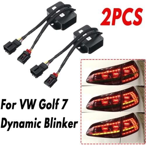 2 x L/R dynamic flasher tail light turn signal LED rear indicator module cablefor VW Golf 7 2012-2018