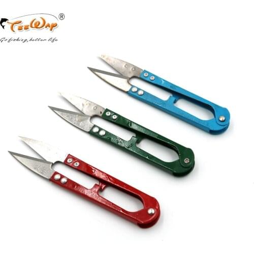 3Pcs/Lot Fish Use Scissors Line Cutter Fishing Scissors Handle With Covers Plastic Stainless Steel Fishing Tackle Tool
