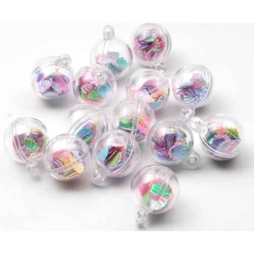 5Pcs/lot 20mm Plastic Dream Round Balls Charms for Woman Jewelry Making Charms DIY Earrings Pendant Handmade Accessories