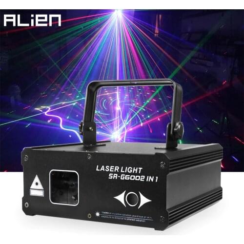 ALIEN RGB 2IN1 Laser Beam Line Scanner Patterns Star Projector DJ Disco Stage Lighting Effect Dance Party Holiday Club DMX Light