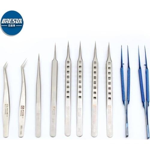 AMAO Tweezers/Titanium alloy /302 stainless steel/strong clamping/light weight /8 holes/flying wire/repair tweezers
