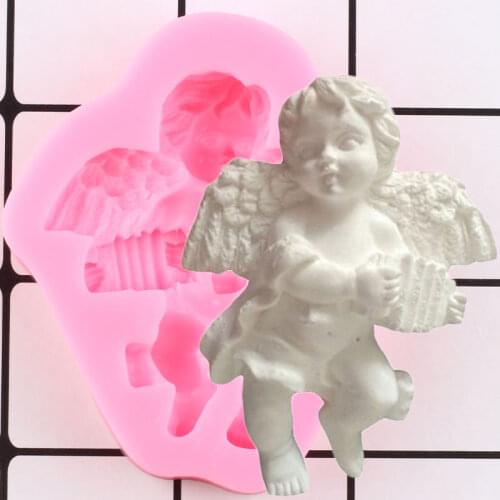 Cupid Angel Silicone Mold Fondant Cake Decorating Tools Soap Polymer Clay Resin Molds Chocolate Candy Cookie Baking Moulds