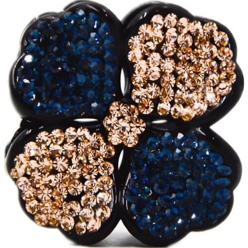 Four Leaf Clover Rhinestone Hair Claw for Girls Crystal Flora Hair Accessories Small 4cm